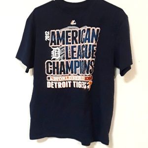 c 2012 MLB AMERICAN LEAGUE CHAMPS DETROIT TIGERS T SHIRT